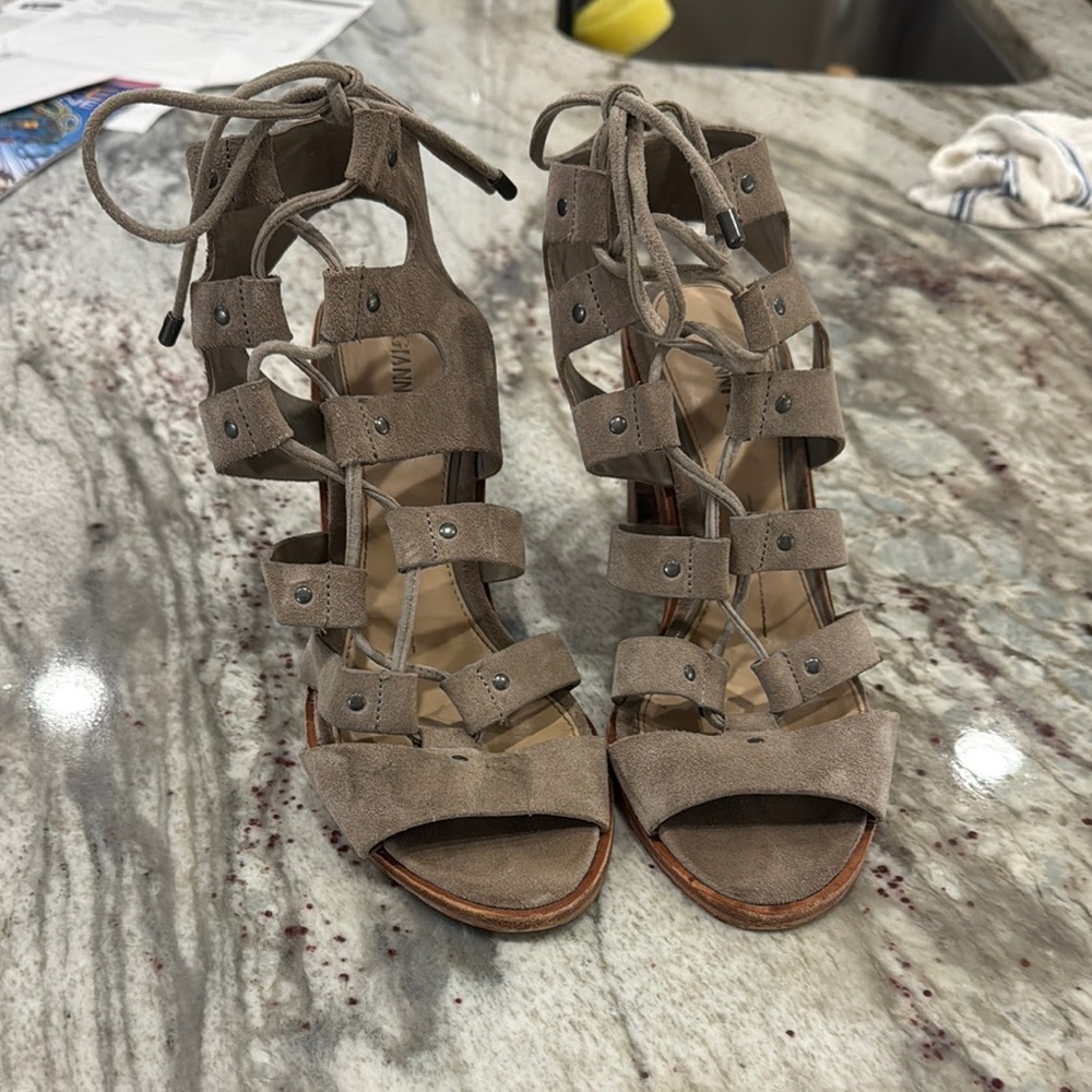 Gianni Bini Tan Suede Women's Sandals